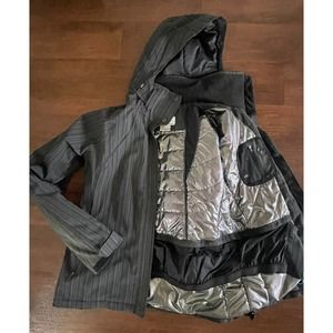 COLUMBIA Omni Heat Shield Advanced Repellency Ski Jacket - Size Large black/gray